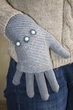 Сірі в'язані жіночі рукавички-рукавиці Shust Gloves - зображення 4
