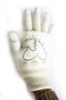 Вязаные женские белые перчатки-митенки Shust Gloves - изображение 1