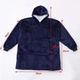 Плед Толстовка с Капюшоном и Рукавами Huggle Hoodie 3-в-1 (Синий) Двухсторонний Теплый Худи Халат Домашний - изображение 7