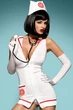 Эротический ролевой костюм медсестры со стетоскопом Obsessive Emergency dress Белый S/M (MR43814) - изображение 3