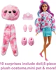 Лялька Барбі Сюрприз у костюмі Лінивця Змінює колір Barbie Cutie Reveal Doll HJL59 - зображення 4