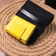 Кошелек кожаный Grande Pelle leather-16730 Желто-голубой - изображение 8