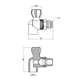 Кран радіаторний THERMO ALLIANCE PPR кутовий 25х3/4" з американкою DSW432 - зображення 2