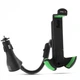 Автомобильное зарядное устройство - держатель Crown CMDC-IP5-032 Black/Green 2xUSB 2.1A - изображение 2