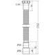 Гибкая труба Waterstal АС-10152 1 1/4″x40/50 с гайкой, 1350мм 000013277 - изображение 2