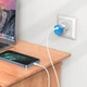 Адаптер мережевий HOCO Type-C to Lightning cable single port charge set C101A Type-C PD 3A/20W blue - зображення 6