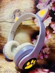 Беспроводные детские Bluetooth наушники с кошачьими ушками и цветной подсветкой Cat VZV-23M (Фиолетовые) - изображение 4