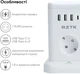 Универсальный сетевой удлинитель RZTK Tower Wireless + 3 USB-A + 1 USB-C White (TWW7) 1.8 м - изображение 3