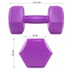 Комплект гантелей Springos Hex 2 x 2 кг FA1032 (1663012120) - изображение 6