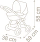 Wózek dla lalek Smoby Baby Nurse Modern Cradle z koszyczkiem Pink pudrowy (7600254118) - obraz 3