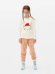 Пижама плюшевая новогодняя Котик бело-коричневая (штаны и кофта) Primark 128см (40009536) - изображение 4