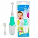 Электрическая зубная щетка детская Brush-Baby Pro 0-3 лет Зеленый с таймером + 2 насадки - изображение 1