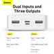 Портативная батарея Baseus Bipow Digital Display 20000mAh 15W с поддержкой быстрой зарядки 2USB/1Type-C. QC. Білий - изображение 13