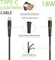Кабель синхронізації Intaleo CBFLEXTL1 Type-C to Lightning 1.2 м 18 Вт Чорний (1283126542459) - зображення 3