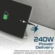 Кабель Promate PowerBolt240-1M USB Type-C to USB Type-C 240W PD 1 м Black (powerbolt240-1m.black) - зображення 2