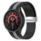 Ремешок для Samsung Galaxy Watch 6 - черно-серый / ширина крепления 20мм / силикон / Watchbands Cls-line (W16-5WB612111106) - изображение 1