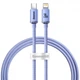 Кабель для быстрой зарядки Baseus Crystal Shine Series Type-c to Lightning |1.2m, 20W| Purple - изображение 1