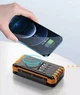 УМБ SolarTank-20000 mAh сонячні панелі 6 шт бездротова зарядка магнітний 4 кабелі ліхтар водонепроникний - зображення 8