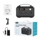 Портативна мобільна зарядна станція Choetech 300W 83200 mAh Type-C/USB/DC/AC black - зображення 3