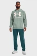 Мужское зеленое худи UA Rival Fleece Big Logo HD Under Armour 3XL 1357093-781 - изображение 2