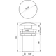 Донный клапан нажимной для раковины GLOBUS LUX HG15-03B без перелива латунь 1 1/4" глянцевый хром 000009973 - изображение 2