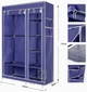 Складна шафа для зберігання одягу Storage Wardrobe Синій тканинний - зображення 2