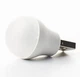 USB LED Лампочка 1W / 5В Мини, Портативная светодиодная мини USB лампа для павербанка, аварийного освещения, мини светильник подсветка фонарик ночник, Белая - изображение 2