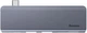 USB-хаб адаптер Baseus Harmonica 5в1 (док станция, 100W, 3xUSB3.0 + HDMI 4KHD + Type-C PD + TF + SD) - Серый - изображение 7
