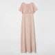 Платье вечернее длинное летнее женское H&M XAZ107629JDUH 32 Розовое с золотистым (DD8000006942726) - изображение 1