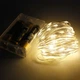 Гирлянда роса на батарейках 50 LED, 5 метров, на проволоке, теплый белый цвет 1977-07 - изображение 1