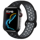 Силиконовый ремешок Fruct Nike Sport Band for Apple Watch 42/44/45/46/49 mm Black Gray - изображение 1