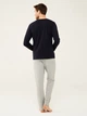 Пижамный лонгслив мужской хлопковый U.S. Polo Assn 18467 XL Темно-синий (8680557329919) - изображение 4