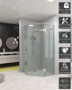 Душевая перегородка 800х800х2000 мм VIZUAL GLASS EDITION Трапециевидная Универсальная - изображение 1