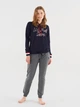 Пижама (худи + штаны) женская хлопковая U.S. Polo Assn 16806 M Navy (8680557379907) - изображение 1