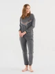 Пижама (свитшот + штаны) женская U.S. Polo Assn 16813 L Anthracite Melange (8680557380613) - изображение 1