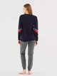 Пижама (свитшот + штаны) женская хлопковая U.S. Polo Assn 16814 L Navy (8680557380767) - изображение 2
