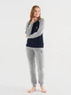 Пижама (свитшот + штаны) женская U.S. Polo Assn 16817 L Grey Melange (8680557380965) - изображение 1