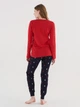 Пижама (лонгслив + штаны) женская хлопковая U.S. Polo Assn 16825 S Red (8680557381443) - изображение 2