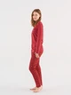 Піжама (лонгслів + штани) жіноча бавовняна U.S. Polo Assn 16833 L Burgundy (8680557381917) - зображення 3