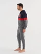 Пижама (кофта + штаны) мужская хлопковая U.S. Polo Assn 18602 XL Темно-синий/Серый (8680557382679) - изображение 3