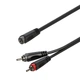 Аудиокабель Roxtone RAYC370L02, 2х1x0.14, 0,2 м - изображение 1