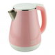 Електрочайник металевий дисковий Horoz Electric Kettle-1 1.5 л 1500 Вт Рожевий/ Білий - зображення 1