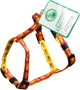 Нагрудник Lucky Pet капроновый Н-образный «Лапки» Красно-желтый (4820268550231) - изображение 1