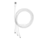 Кабель Baseus Superior Series Fast Charging 3-in-1 (Micro USB+Lightning+Type-C) 3.5A (1.5m) - White (CAMLTYS-02) - изображение 2