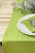 Скатертина-доріжка Раннер з лляної тканини TouchableLinen 1 шт 40*300 см Салатовий - зображення 2