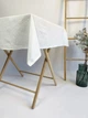 Лляна скатертина на стіл TouchableLinen 1 шт 140 см (кругла) Білий - зображення 3