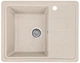 Мийка кухонна, гранітна, прямокутна Valetti 28R 620x500x210мм Бежева - зображення 1