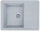 Мийка кухонна, гранітна, прямокутна Valetti 28R 620x500x210мм Сіра - зображення 4
