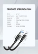 Кабель UGREEN US184 USB 3.0 to USB-C Nickel Plating QC3.0 3A 5Gbps 1m Black (20882) - зображення 9