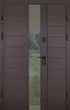 Входные полуторные двери Abwehr Cottage Ufo 1200х2050 мм левая Ral 8019 - изображение 1
